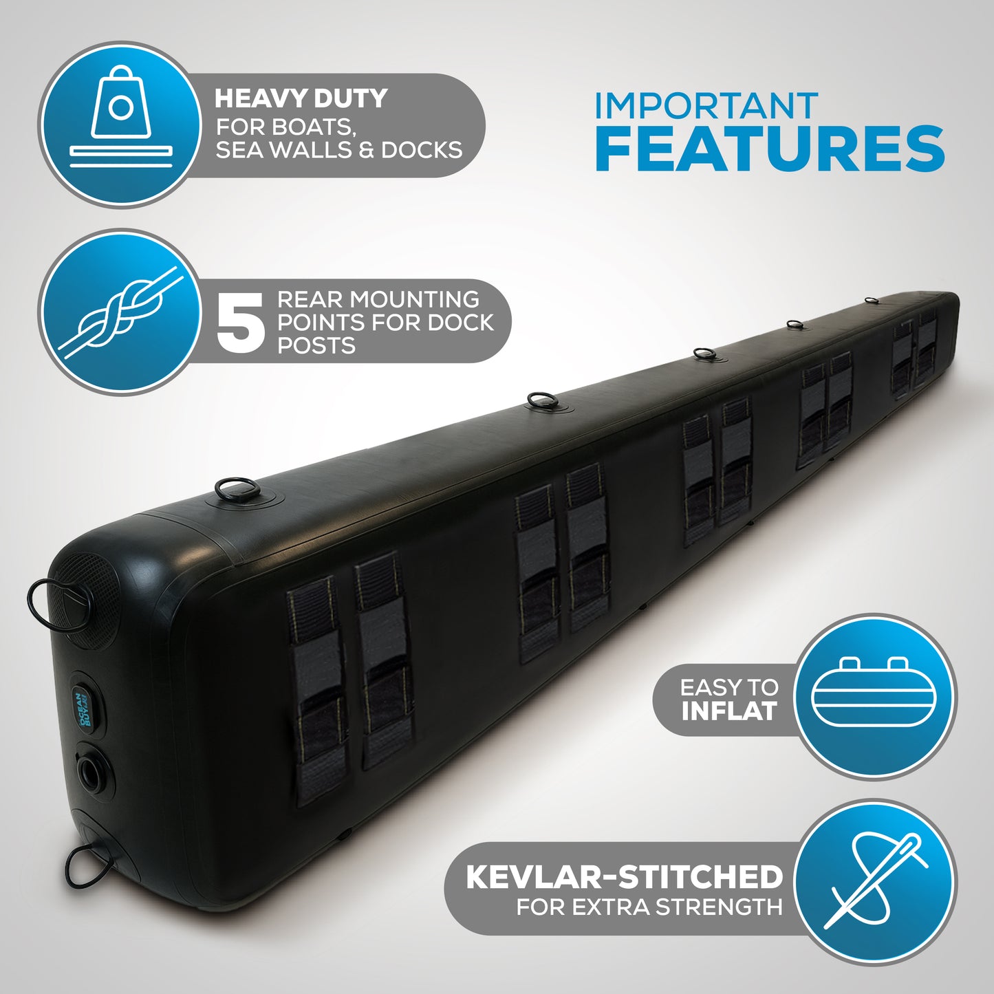 Ocean Buy Handcrafted Rectangular Inflatable Fenders for Docks