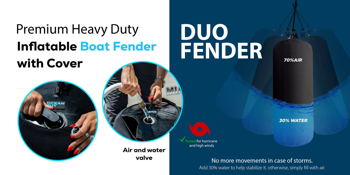 Premium Heavy Duty Inflatable Boat Fender with Cover