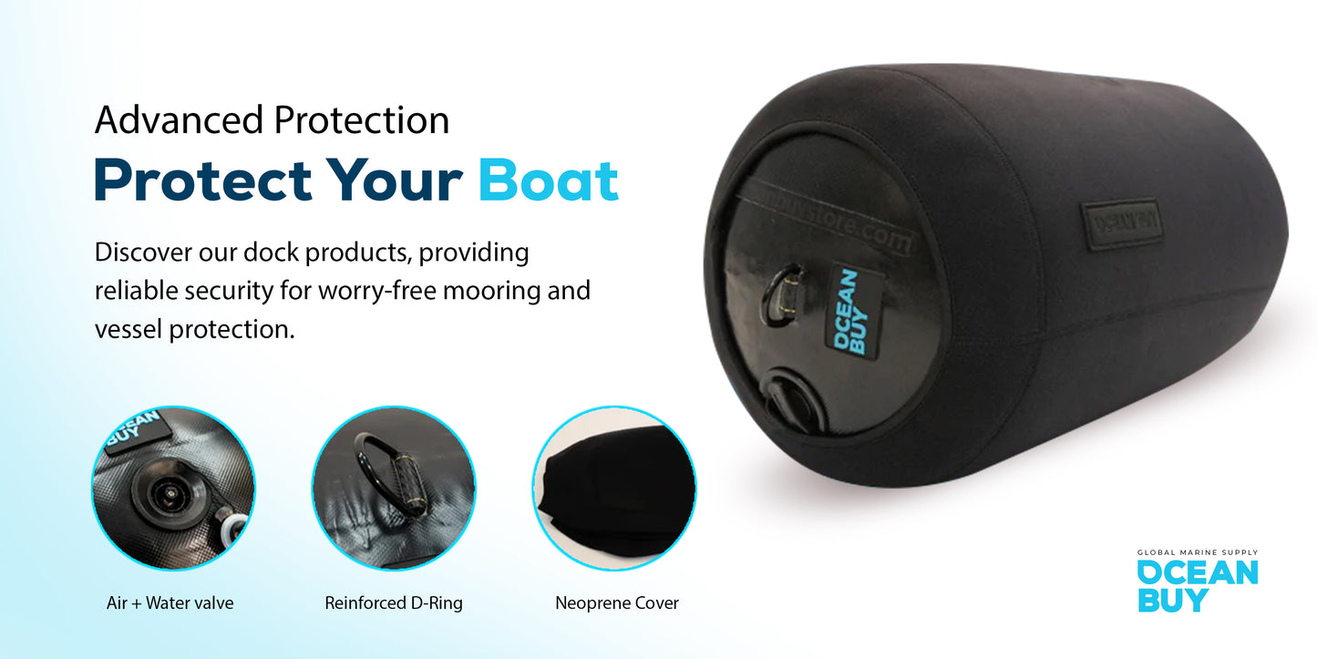 Premium Heavy Duty Inflatable Boat Fender with Cover