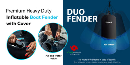 Premium Heavy Duty Inflatable Boat Fender with Cover