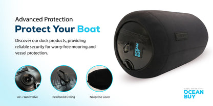 Premium Heavy Duty Inflatable Boat Fender with Cover