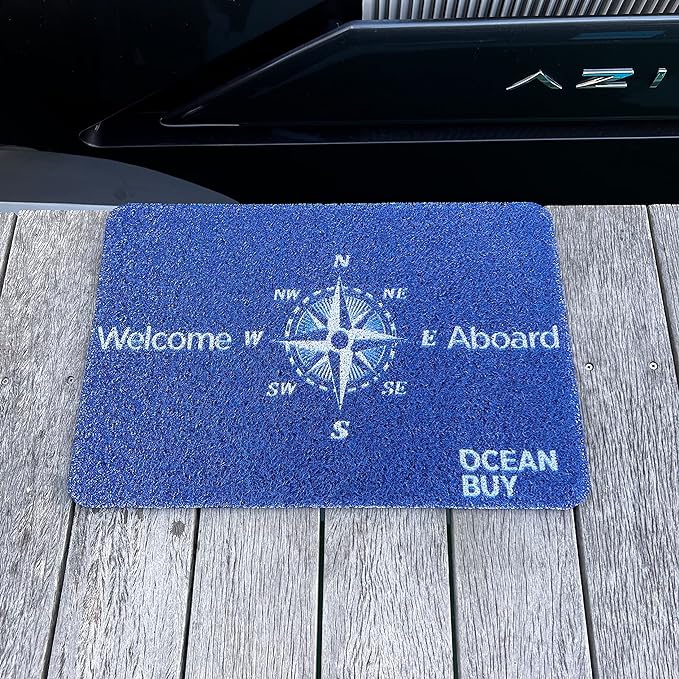 OCEAN BUY Welcome Aboard Boat Doormat 17x24.5 inches