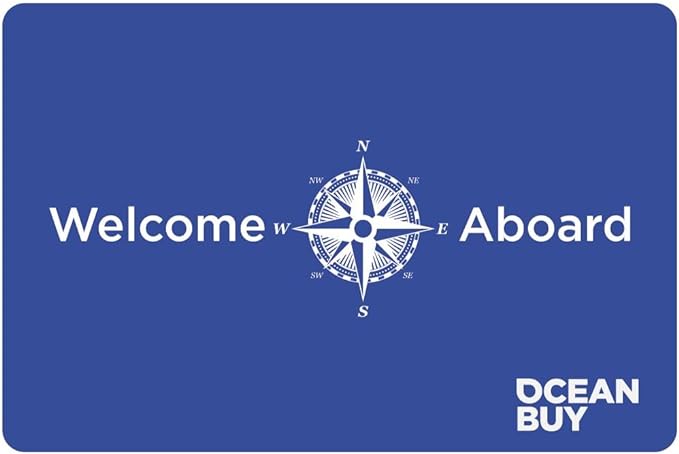 OCEAN BUY Welcome Aboard Boat Doormat 17x24.5 inches