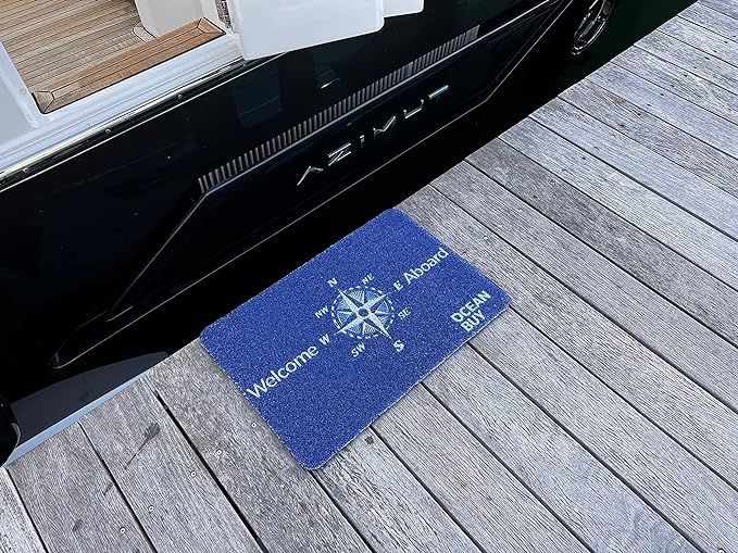 OCEAN BUY Welcome Aboard Boat Doormat 17x24.5 inches