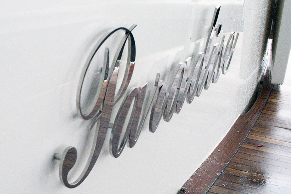 Custom 3D Boat Lettering