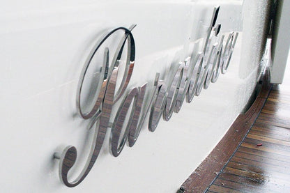 Custom 3D Boat Lettering